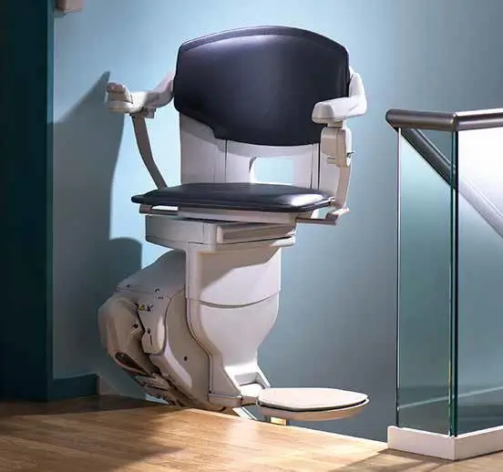 Salvaescaleras curvo Avantgarde Lifta, alta calidad, gris oscuro